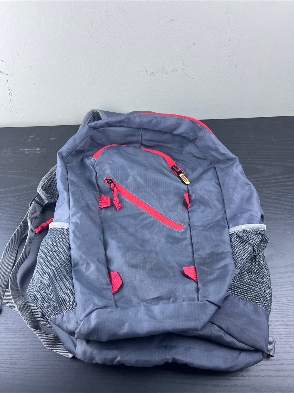 Costco Wholesale Men's Gray Red Lightweight Everyday Backpack Travel School Bag